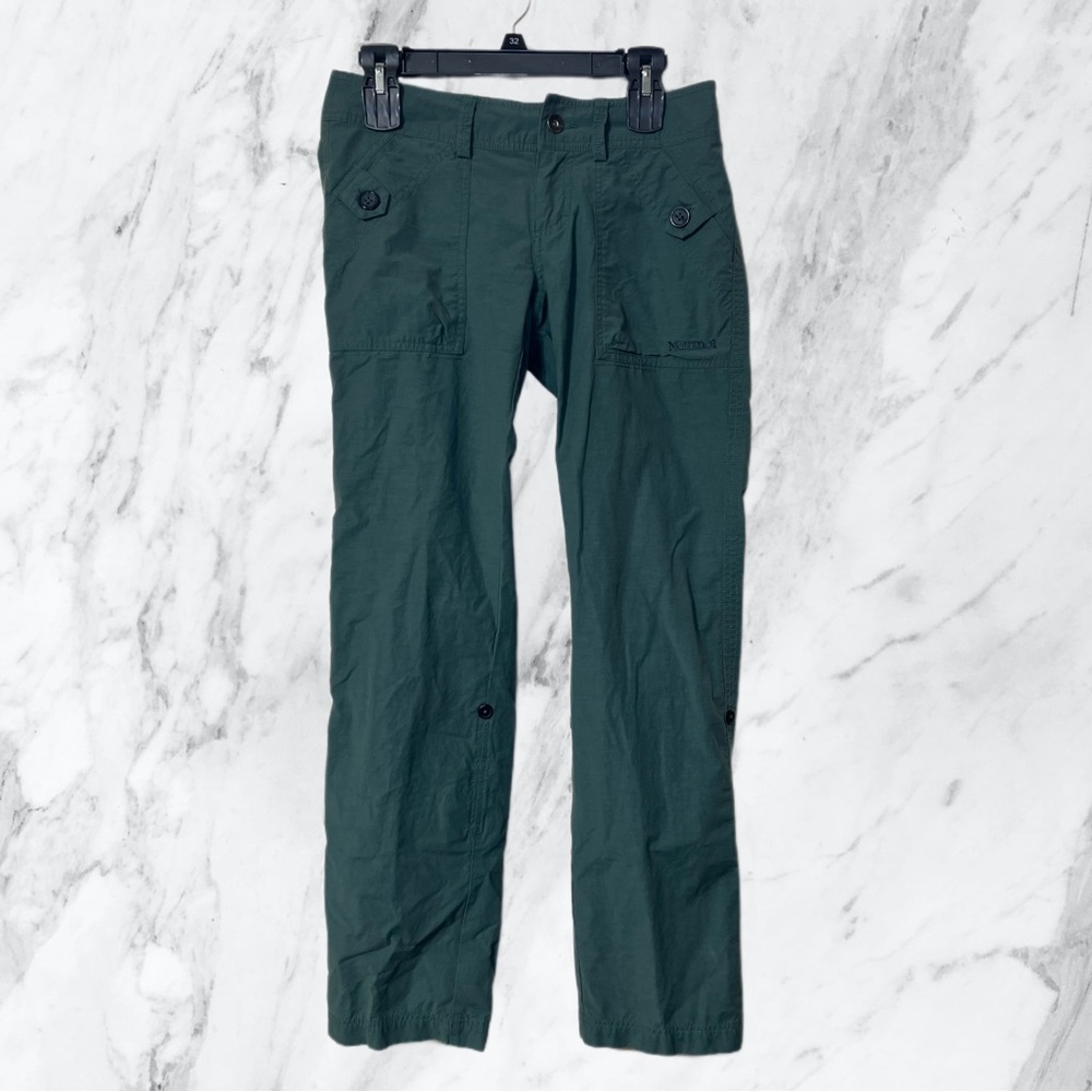 MARMOT Utility Cargo Green pants size 4 Convertible Roll Tab Cargo Hiking UPF